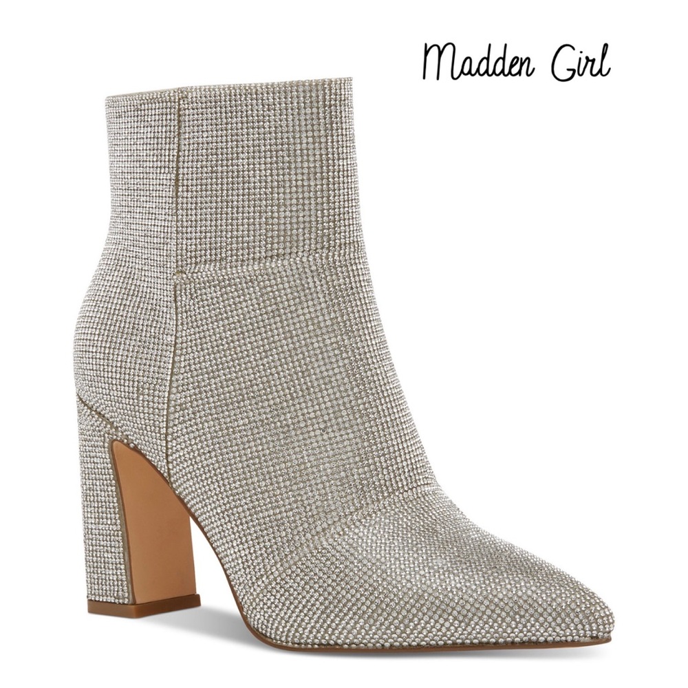NWOB Madden Girl ‘Bonnie’ Crystal Rhinestone Booties
